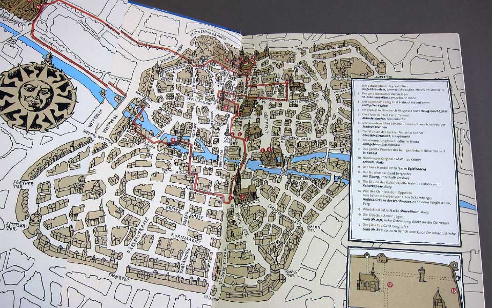 1-10 Stadtgeheimnisse Sagenbuch Stadtkarte