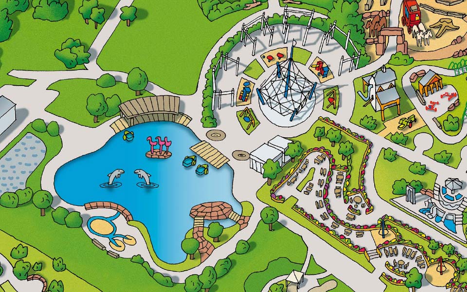 3-1 Playmobil Fun Park illustrierte Karte