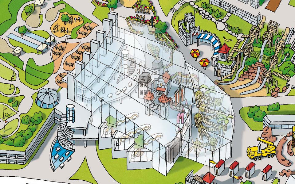 3-4 Playmobil Funpark isometrische Karte