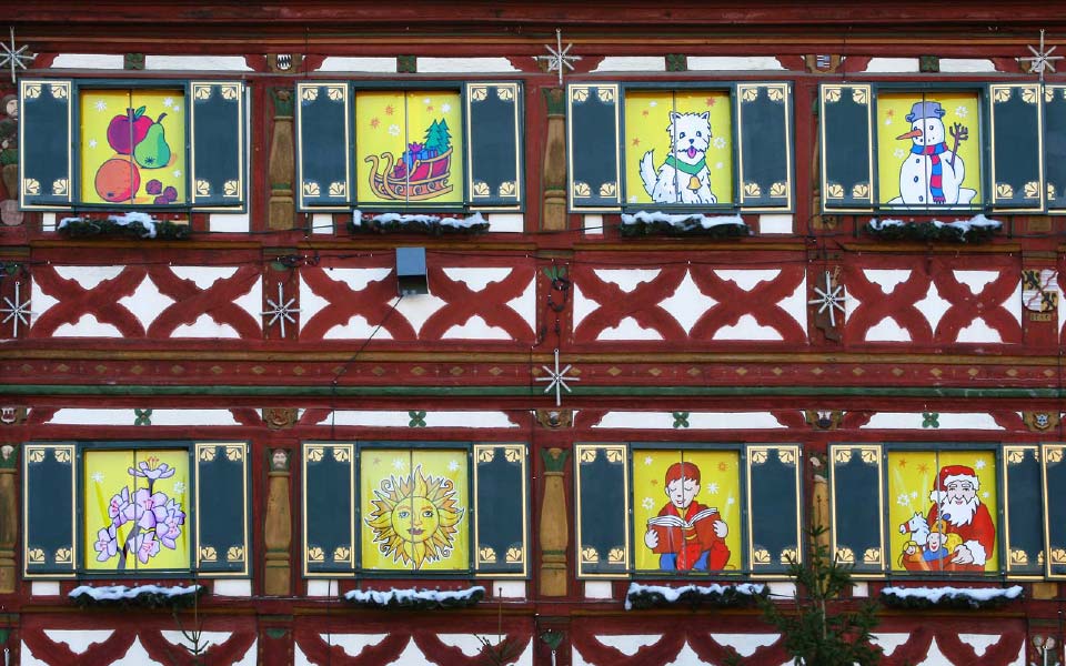 3 Stadt Forchheim Adventskalender Fensterbilder Detail