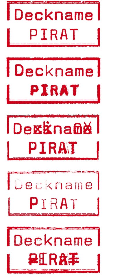 Deckname Pirat Logovarianten