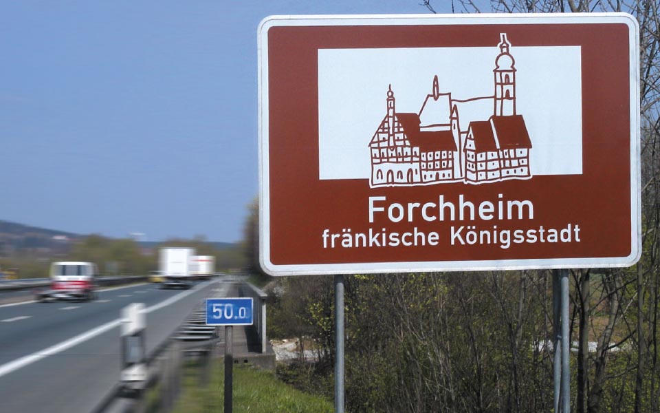 Stadt Forchheim Autobahnschild