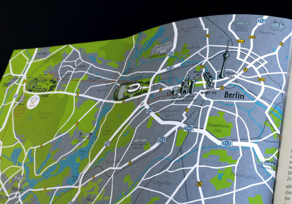 Handgezeichnete Karte Berlin